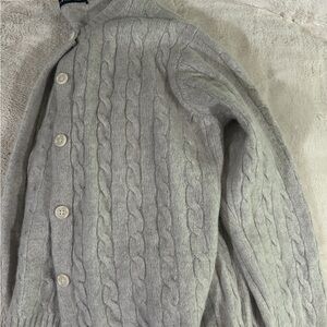 Brandy Melville Gray Cable Knit Cardigan Sweater